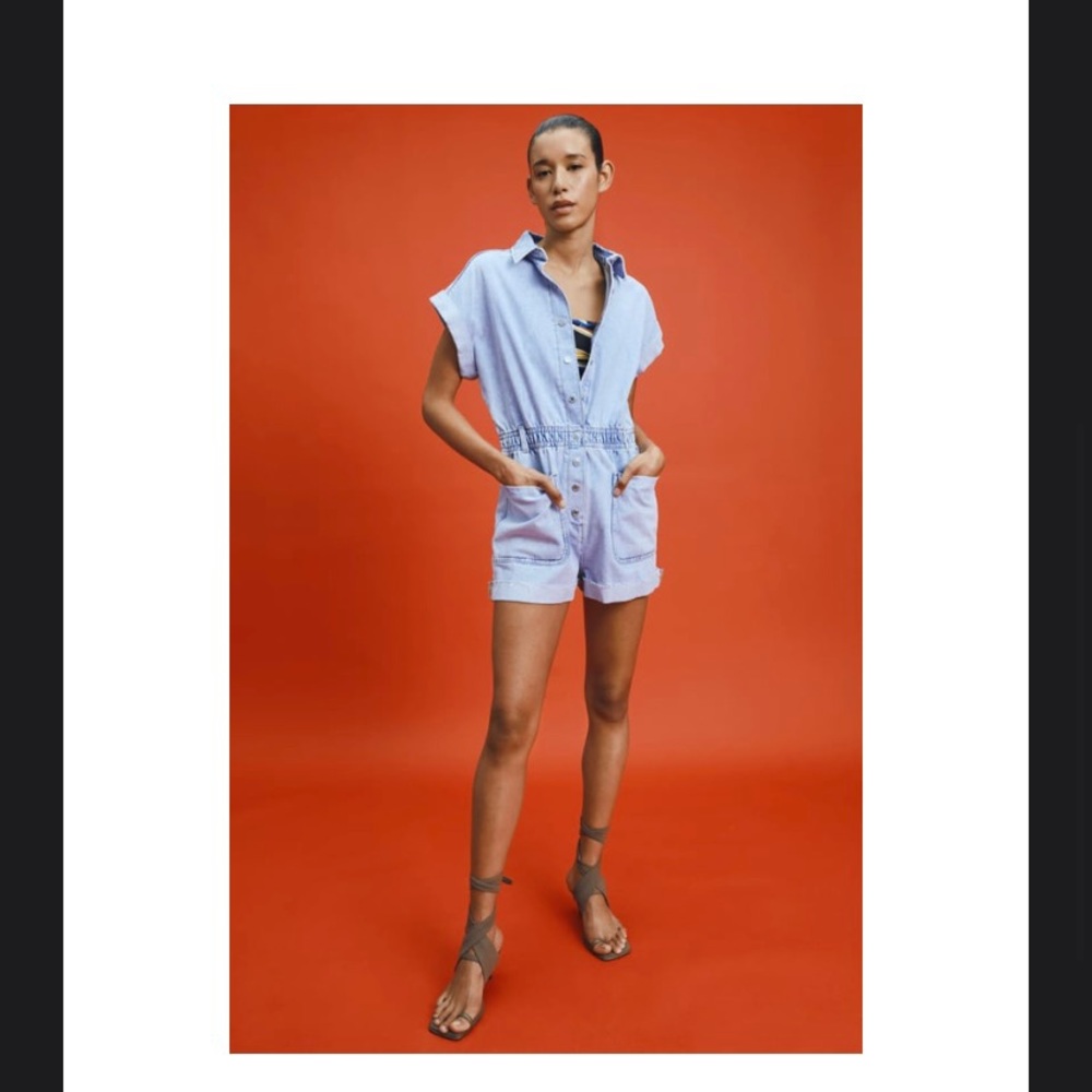 Zara Denim Romper